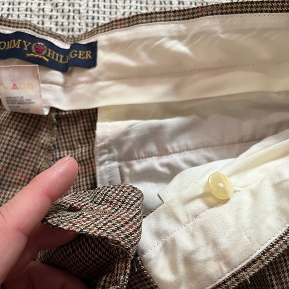 Tommy Hilfiger pleated houndstooth pants size 34x32 - Picture 2 of 7